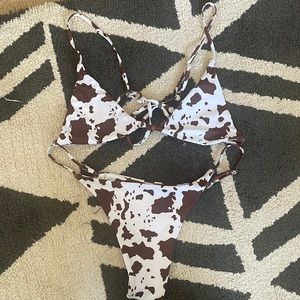 Cow Print Two Piece